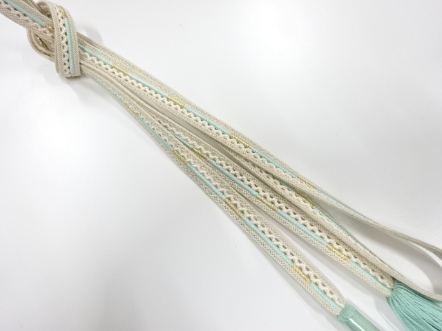 未使用品　正絹　撚り房　夏手組帯締め